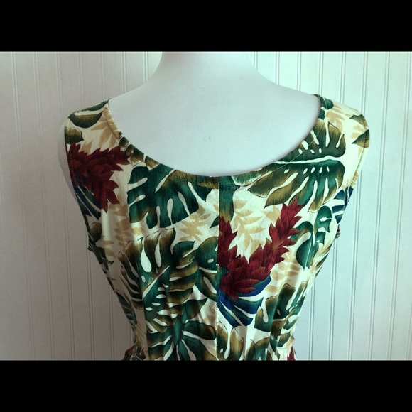 **SOLD** Hilo Hattie Floral Faux Wrap Sarong Dress Sz L - Picture 8 of 10